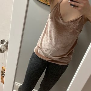 Pink Velvet Cami Tank NWOT